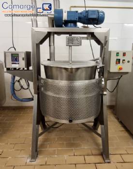 Mecamau 150-liter stainless steel gas-fired tilting pan