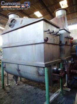 Industrial stainless steel horizontal mixer