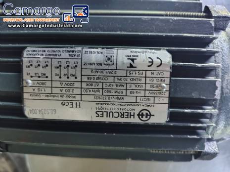 Hercules induction motor with a power of 0.37 kW.