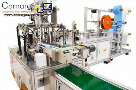 Automatic non-woven mask making machine with elastic applicator 100 masks/minute