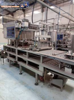 Blister filling and sealing machine for gelatin, sauces, ketchup, jams, honey, butter, cream cheese.