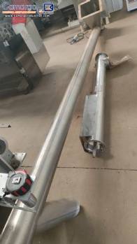 Inclined stainless steel screw conveyor