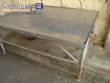 Stainless steel table 2.00 x 1.80 meters