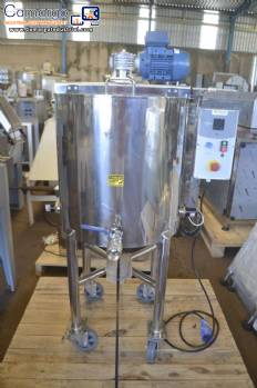 Vonin stainless steel jacketed mixing tank 100 kg