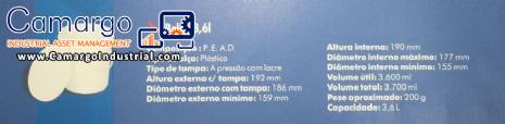 Bucket mold for 3,6 L