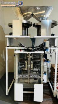 Mecapack MD-200L packaging machine with Helimatic double weighing scale for JHM powders and grains
