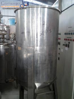 Stainless steel tank for 150 liters