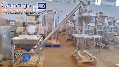 Baoyuda stainless steel vertical powder filling machine with screw conveyor silo