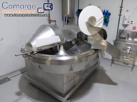 Stainless steel meat and sausage processing cutter with rotary blades INCOMAF 220 liters