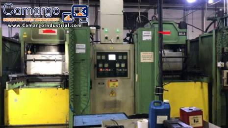 Double press for vulcanizing technical rubber parts, Pan Stone, 350 tons.