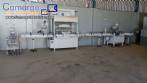 Linear filling machine with stainless steel threading machine 12 Narita nozzles