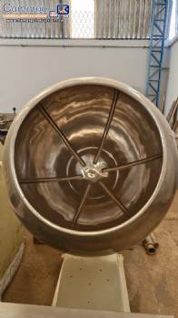 Coated dragee machine with stainless steel tank, 100 liters.