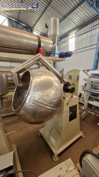 Coating machine with slats and stainless steel bowl 100 liters