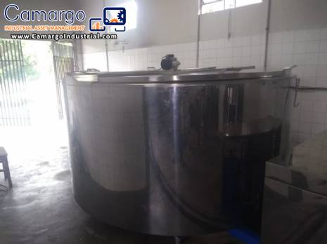 Stainless steel tank for cooling milk 4,000 L Acqua Gelata