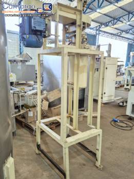 Chocolate, coating, and paste refining unit, 300 kg/cycle, with mill ladle and jacketed tank.