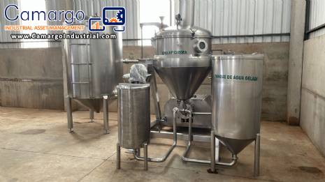 Incal stainless steel jacketed emulsifying processor 500 liters