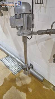 Artinox stainless steel agitator, disperser, mixer, and homogenizer for liquids, 0.75 HP.