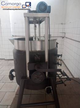 Gas stainless steel cooking mixer pot 300 kg