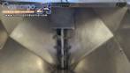 Inclined screw conveyor with stainless steel silo