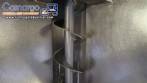 Inclined screw conveyor with stainless steel silo