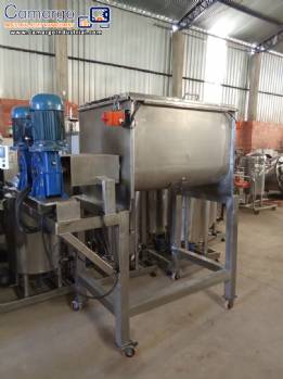 300 liter stainless steel ribbon blender with 2 shafts