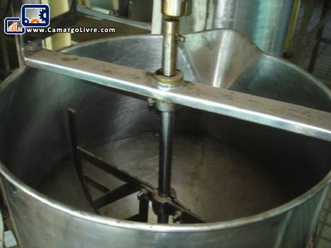 Mixer for sweets 100 liters in stainless steel