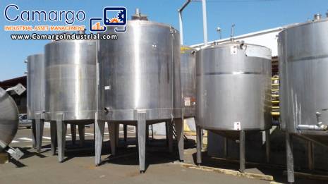 316 stainless steel industrial tank 10.000 L