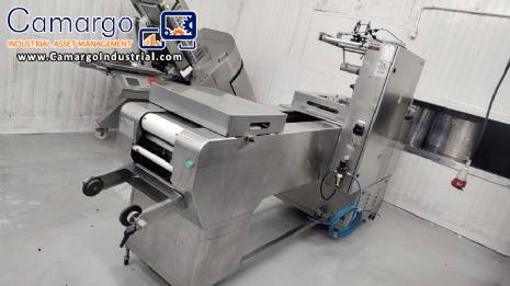 ULMA TF - MINI stainless steel thermoforming packaging sealer with vacuum and ATM.
