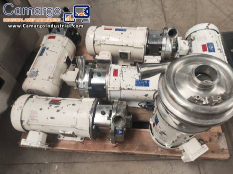 Stainless steel sanitary centrifugal pump APV SPX FLOW W+ 22/09 with Baldor 5 hp explosion-proof motor Stainless steel sanitary centrifugal pump APV SPX FLOW W+ 22/09 with Baldor 5 hp explosion-proof motor