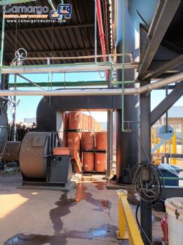 Wood-fired flame tube boiler for steam generation Wood-fired flame tube boiler for steam generation